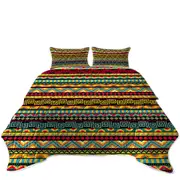 African Vibes Striped Pattern Coverlet
