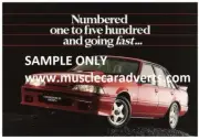 1987 HOLDEN VL SS COMMODORE A3 ADVERTISEMENT SALE BROCHURE AD PRINT
