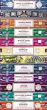 Set of 12 Nag Champa Super Hit Sandalwood Patchouli Mystic Rose Vanilla Prana Natural French Lavender Opium Egyptian Jasmine Champa by Satya