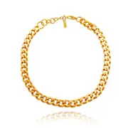 Culturesse Karmen 44cm Titanium Gold Chain Necklace 18K Gold Plating Jewellery