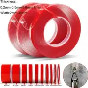 1 Roll Thickness 0.2mm/0.5mm/0.8mm/1mm Clear Double Side Tape No Trace