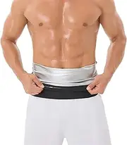 Waist Trainer for Men Sauna Belt Compression Heated Comfort Tight Belt Sweat Band Slimming Gym Workout Exercise