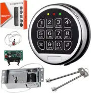 Gun Safe Lock Replacement Electronic Safe Lock with Solenoid Lock & 2 Override K