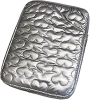 CLSSLVVBN Laptop Storage Bag Charming Heart-Shaped Pattern Strong Precise Fit 11-14 Inch Charming Quilted Heart-Shaped Pattern, Silver Gray, 13-14inches