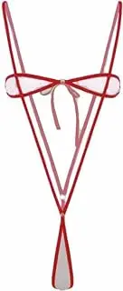 [Generic] Women Slingshot Micro Mini Swimsuit Strappy One Piece Swimwear Sexy See Thru Bikini Set