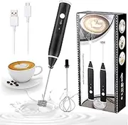 Peacafulife Milk Frother, Felovr Handheld Foam Maker USB Rechargeable, Portable Drink Mixer Electric Whisk for Coffee, Latte, Cappuccino, Hot Chocolate