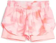 [PUMA] Womens Run Ultraweave 2In1 Shorts Running Athletic Bottoms Drawstring - Pink