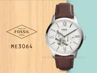 在飛比找蝦皮購物優惠-FOSSIL 手錶  ME3064 男錶 石英錶 真皮錶帶 