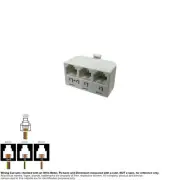 Adapter RJ 11 RJ11 6P4C 4 Pin Breakout 2 Line Phone L1 L2 L1+L2 Splitter 74142B