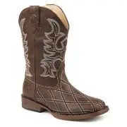 Roper Big Kids Cross Cut Square Toe Boots