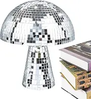 Mirror Disco Mushroom - Mushroom Shape Disco Ball Silver Mirror - Party Décor for Weddings, Events, Birthdays, Baby Showers