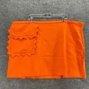 New Victoria Beckham Skirt Women 3X Plus Orange Mini Short Pull On Low Rise