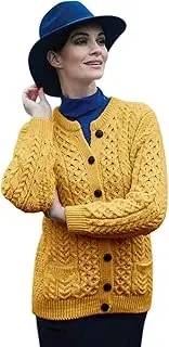 [Aran Woollen Mills] Irish Aran Wool Lumber Jacket Cardigan Sweater