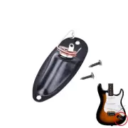 Black Boat Input Output Jack Plate Socket With Screws for Fender Strat Guitar~'l