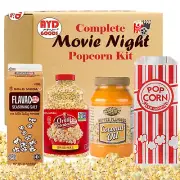 Popcorn Kit W/ 32Oz Kernels, 35Oz Salt, 20 Bags, Butter Oil