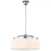 Chrome Art Deco Pendants Lights Rod Collingwood 37cm Period Lighting Retro