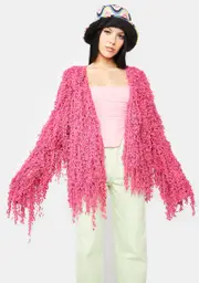 Lady Could It Be Shaggy Cardigan