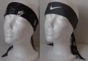 Nike Dri-Fit Head Tie Reversible Printed Youth Black/Pink Foam/White