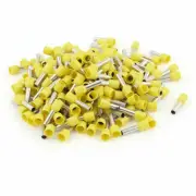 A● 200 x 6mm2Crimp Cord End Terminal Insulated Bootlace Ferrule Connector Yellow