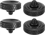 uxcell Camera Shutter Button, 4 Pack Soft Shutter Release Button Pure Copper Camera Button Carved suitable for Nikon for Fujifilm for Leica DSLR/SLR Camera, Black