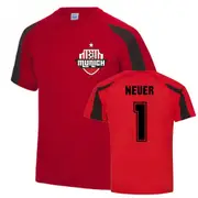 UKSoccerShop Manuel Neuer Munich Sports Training Jersey (Red) Medium (38-40 inch)