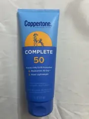 Coppertone Complete SPF 50 Water Resistant Sunscreen Lotion 7oz NEW