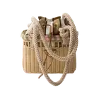 Prada Wicker Mini-Bag Tan Petal Pink