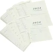 CAXUSD Annual Calendar Notebook 6-hole Loose-leaf Filler Books 176 Sheets Refill Paper for Efficient Planning