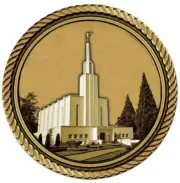 LDS Swiss Temple Medallion for Box Cremation Urn/Flag Case - 4 Inch Diameter
