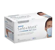 Medicom 2081 Safe-Mask Sofskin Earloop Face Masks ASTM Level 1 Blue 50/Bx