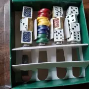 Boston Warehouse Casino Cheese Poker Spreaders Set Cards Dice Chips No 12-105
