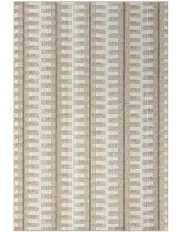 [Miss Amara] Krystal Geometric Flatweave Indoor Outdoor Rug in Brown and Ivory