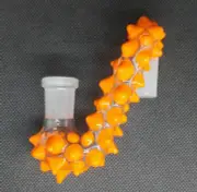 14mm Orange (Lava) Glass Drop Down Attachment Adapter