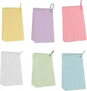 Parliky 1 Set Flash Cards with Holes for Study Lined Index Cards Memo Notepads Portable Notebook with Metal Binder Rings