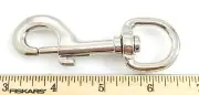 SWIVEL SNAP BOLT HOOKS 3/4" Nickel Silver Finish 6 pcs