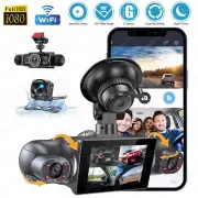 4 Channel WiFi Dash Cam 1080P Driving Recorder Car Front+Rear Camera G-Sensor US