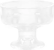 Cabilock Footed Ice Bowl in Glass Snack Candy Tray Table Fruit Plate Dessert Holder