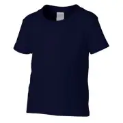 Cotton T-Shirt Basic Blank Plain Tee Top for Baby Toddler Youth Kids Boy Girl - Navy Blue
