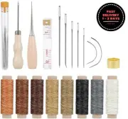 31 herramientas de artesanía de cuero para coser a mano con agujas de coser. VIP