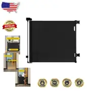 Child & Dog Safety Gate - 71" Wide, Retractable Mesh Design for Indoor/Outdoor