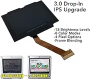 Game Boy Advance SP Drop-In 3.0 IPS Backlight LCD Upgrade Kit For AGS 001 & 101 Gameboy NO SOLDER/NO TRIMMING (Black)