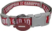 NFLPA DOG COLLAR - JIMMY GAROPPOLO #10 Pet Collar - NFL SAN FRANCISCO 49ERS Adjustable Dog Collar, Medium