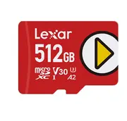 Lexar PLAY microSDXC UHS-I card 512GB Class 10, U3, V30, A2, up to 205MB/s read, up to 140MB/s write 512GB Class 10, U3, V30, A2, up to 205MB/s rea LMSPLAY512G-BNSNG