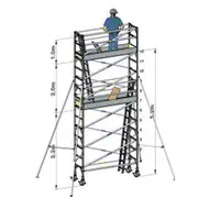 OLDFIELDS 5.2x2.4x0.7M D - 2 WD Scaffold Pro Series Mobile Tower TP07245202