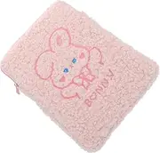 OSALADI Plush Material Tablet Inner Bag Cartoon Design Laptop Case Large Capacity for Your Gadgets