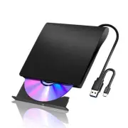 External DVD Drive, CD ROM +/-RW Portable CD Burner, USB 3.0 Type-C CD/DVD Pl...