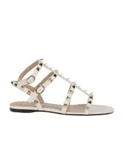 Valentino Garavani Rockstud T-Bar Strap Sandals 35,36,37,36.5,35.5 Light ivory white