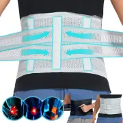 Adjustable Lumbar Support Lower Waist Back Belt Brace Pain Relief For Men &Women
