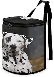 BFGWK Car Trash Can with Lid Car Trash Bag Leak-Proof Dalmatian Dog Printing Car Trash Bin Suitable for Cars Rvs Trucks