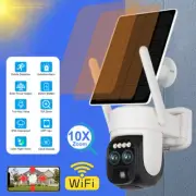 4MP WiFi Solar Camera Wireless Outdoor 10X Optical Zoom Two-way Audio Security